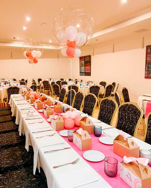 Detalle de la decoración de un salón para eventos en el Restaurante Catedral Almería